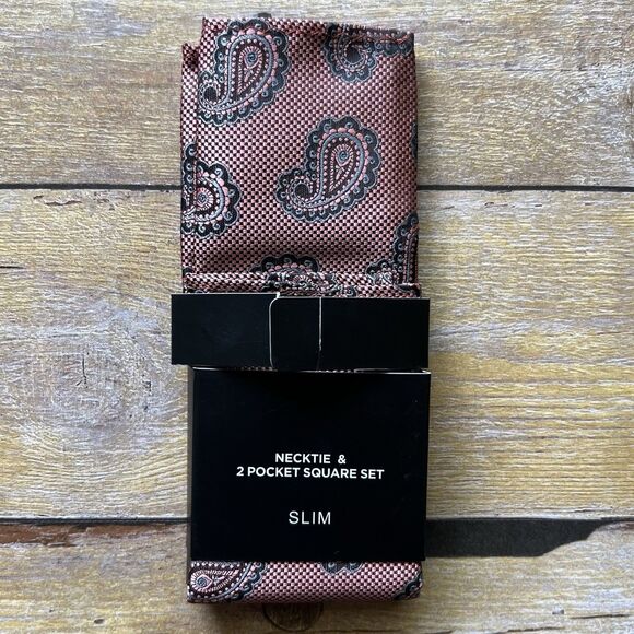 Adolfo One Size Mens Tie Orange 56”x 2” - Picture 10 of 12